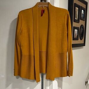 Love Scarlett Mustard Yellow Open Cardigan